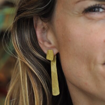 Boucles pendantes "Plaques"